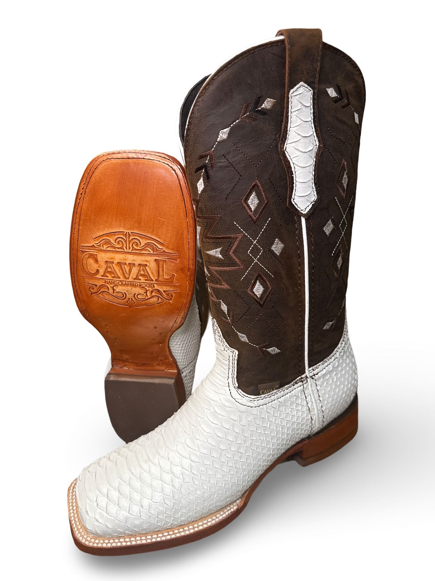 Bota Vaquera Exotica Blanco para caballero