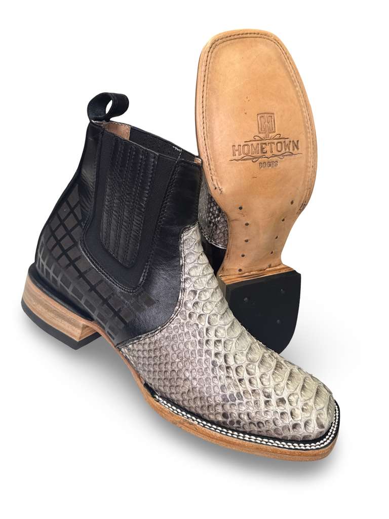 Botin Vaquero Piton Natural Para Caballero
