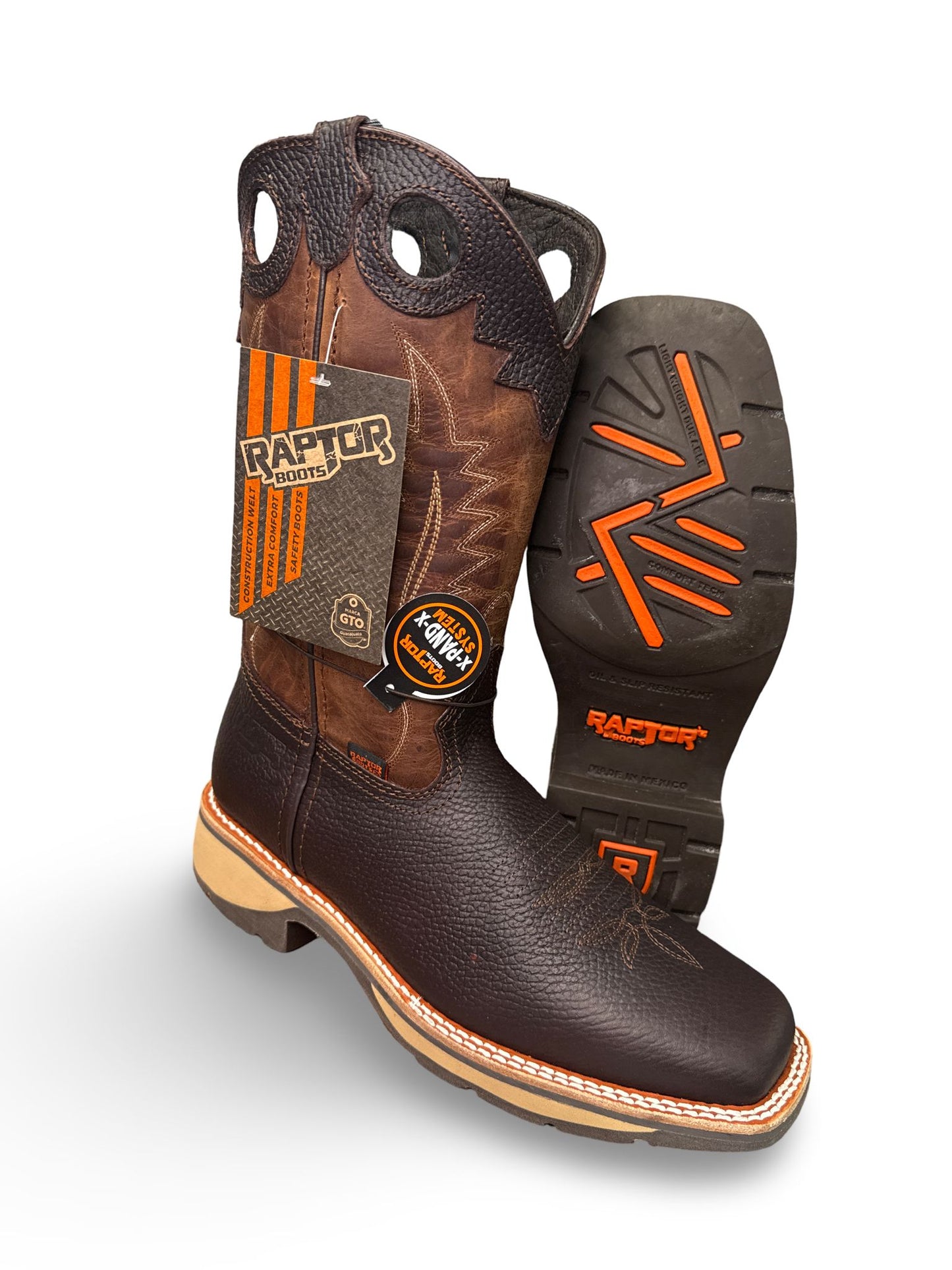 Bota De Trabajo Raptor Texas Cafe Para Caballero - Workwear Footwear for Men in Texas - Boy, Walking Shoes