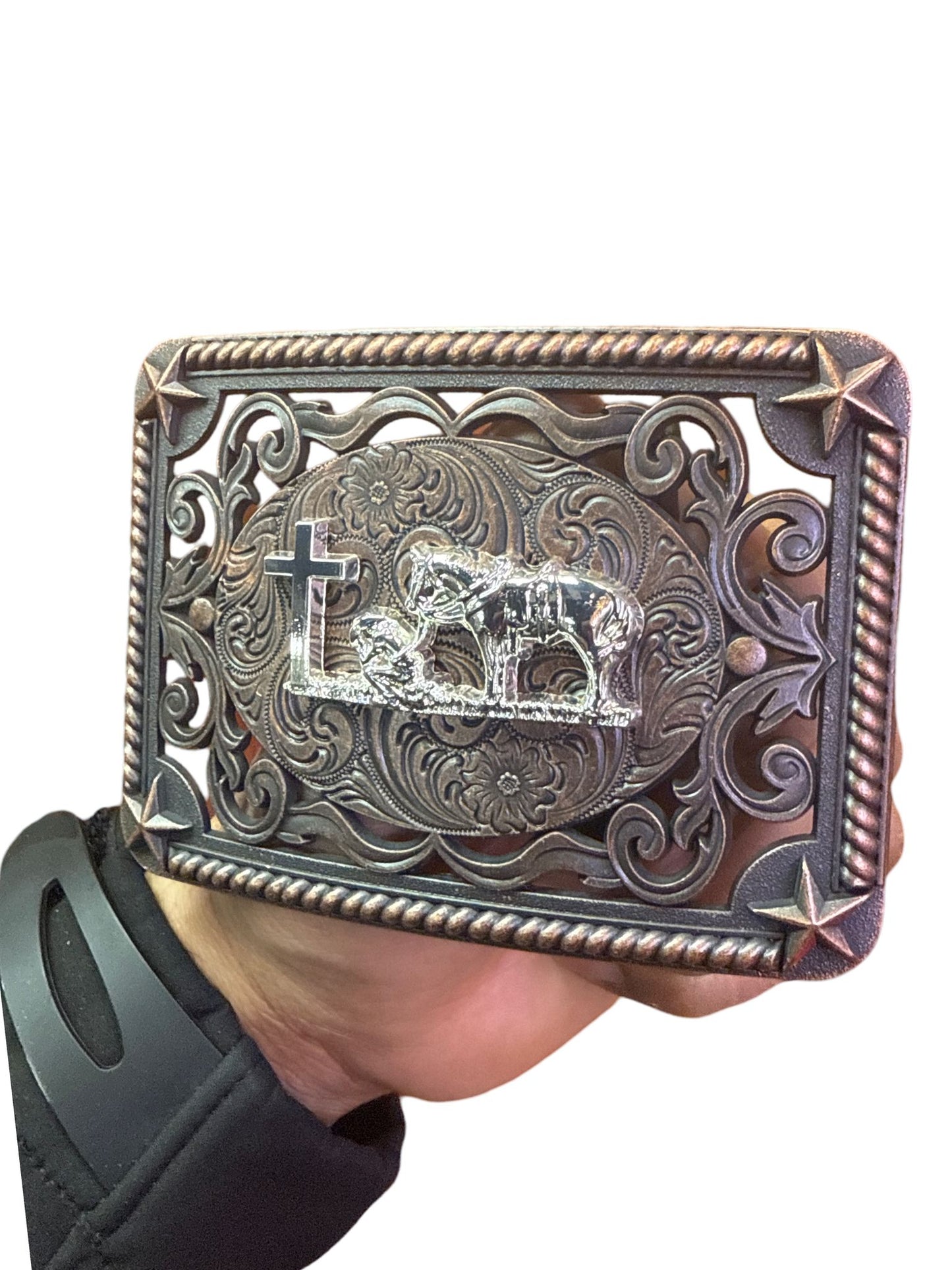 Hebilla Metal Oracion Al Vaquero para Cinto Dos Pulgadas - 100% Garantía de Calidad