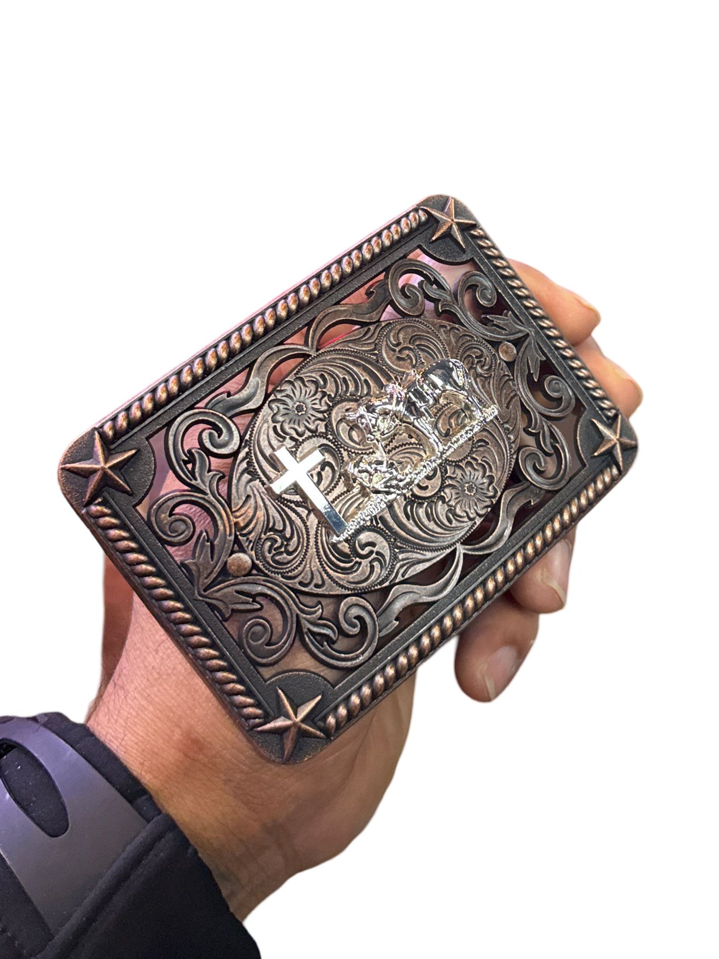 Hebilla Metal Oracion Al Vaquero para Cinto Dos Pulgadas - 100% Garantía de Calidad