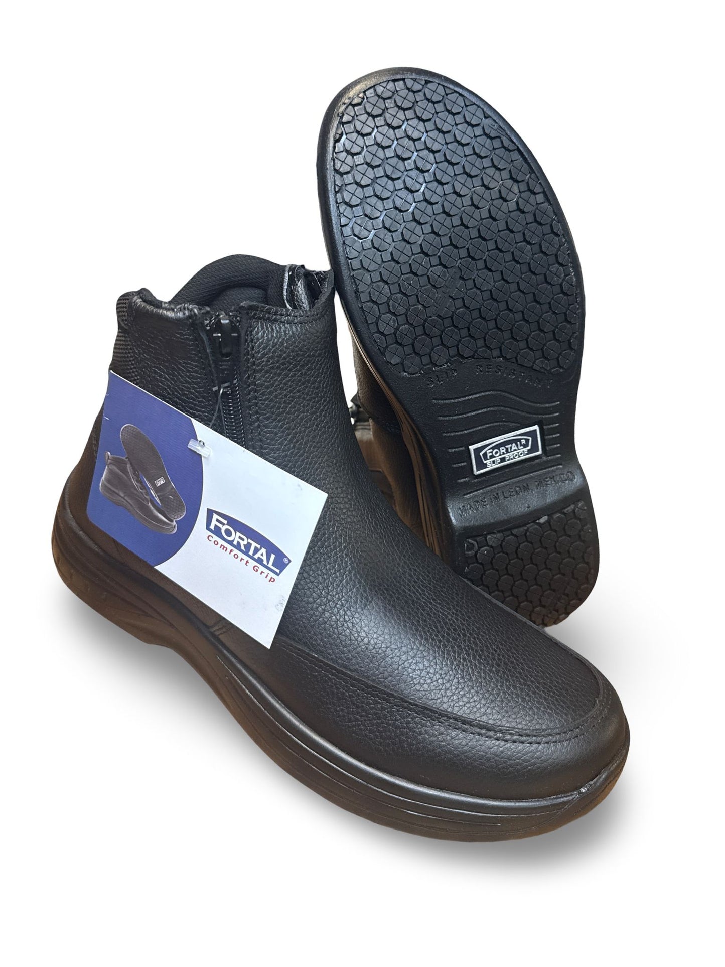 Chef's Double-Closure Shoe - Anti-Slip Sole & Secure Fit - Made in Mexico - High-Quality Leather - Perfect for Active Chefs