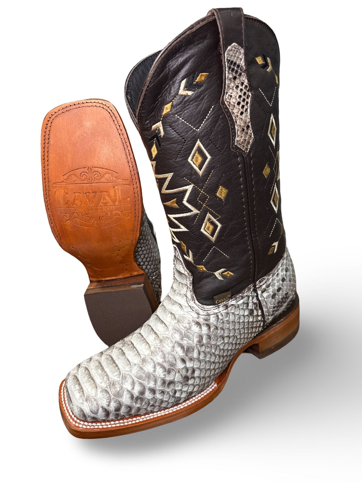 Bota Vaquera Exotica Natural Para Caballero