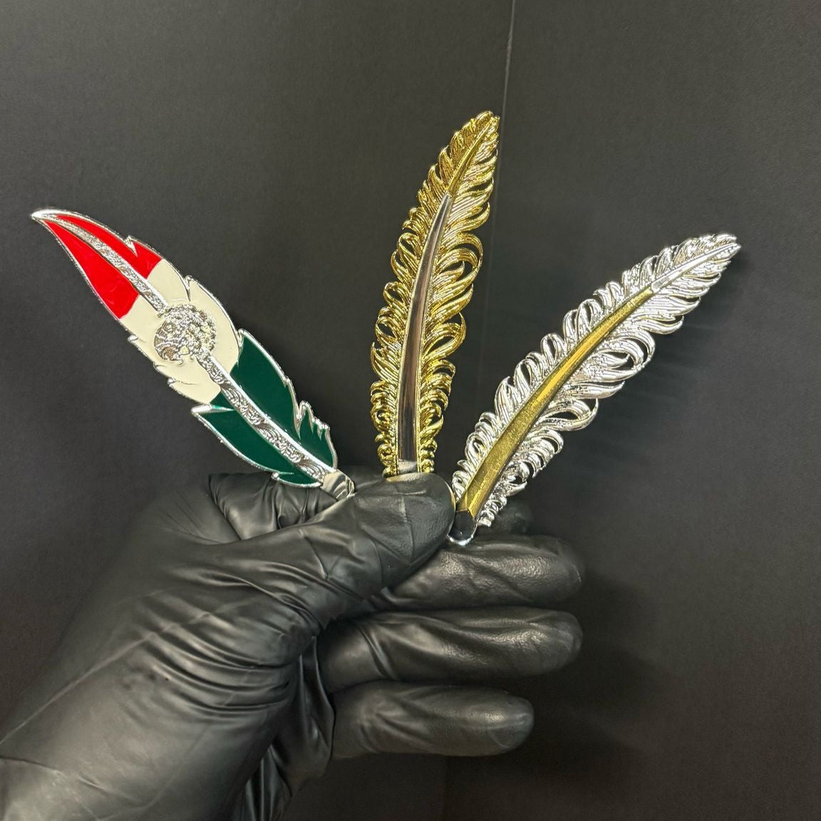 Plumas Metalicas Exclusivas Para Sombreros Y Tejanas