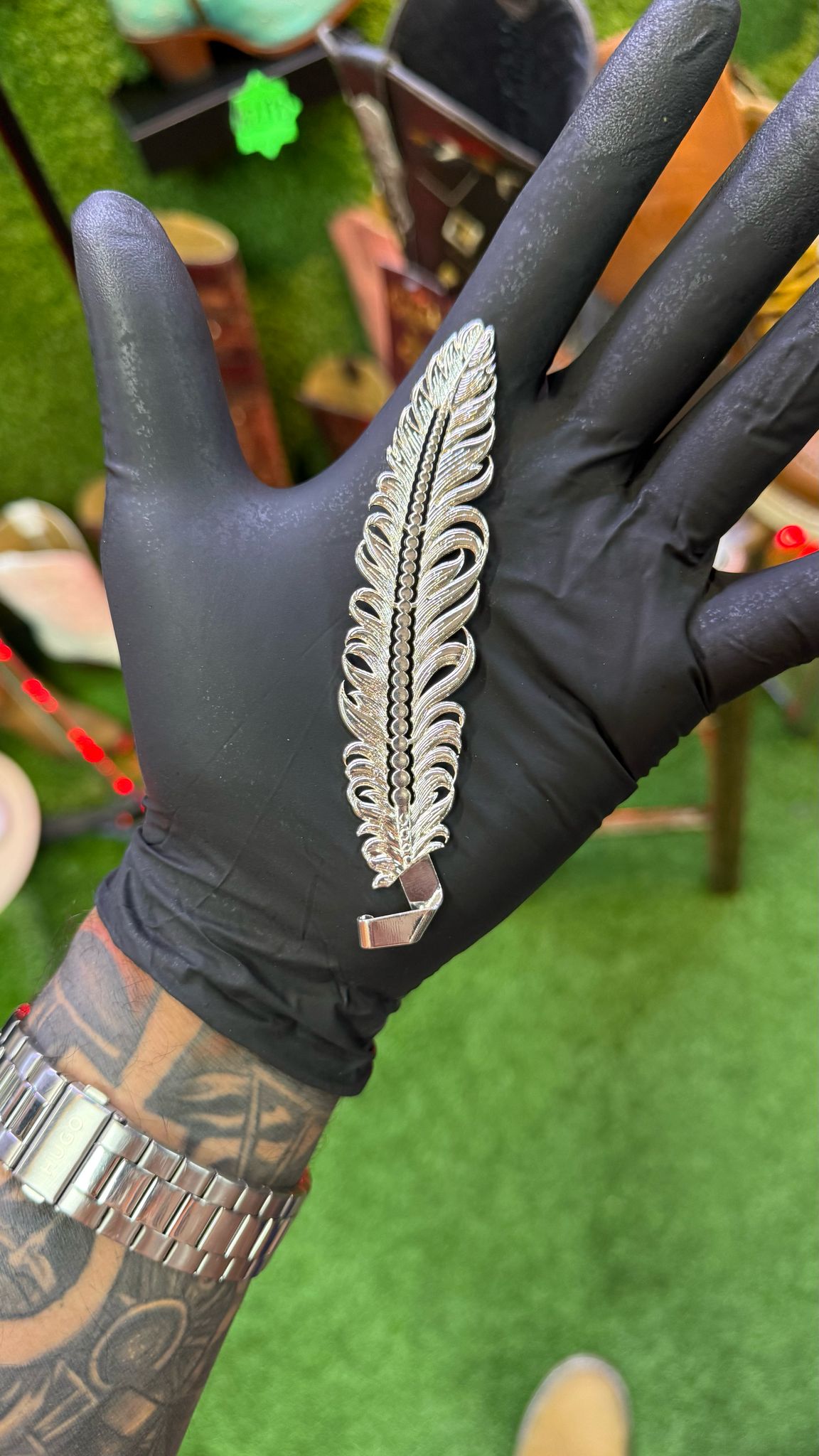 Plumas Metalicas Exclusivas Para Sombreros Y Tejanas
