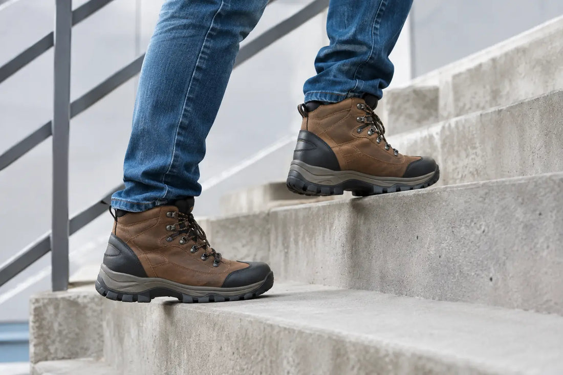 Botas para subir escaleras con agarre seguro