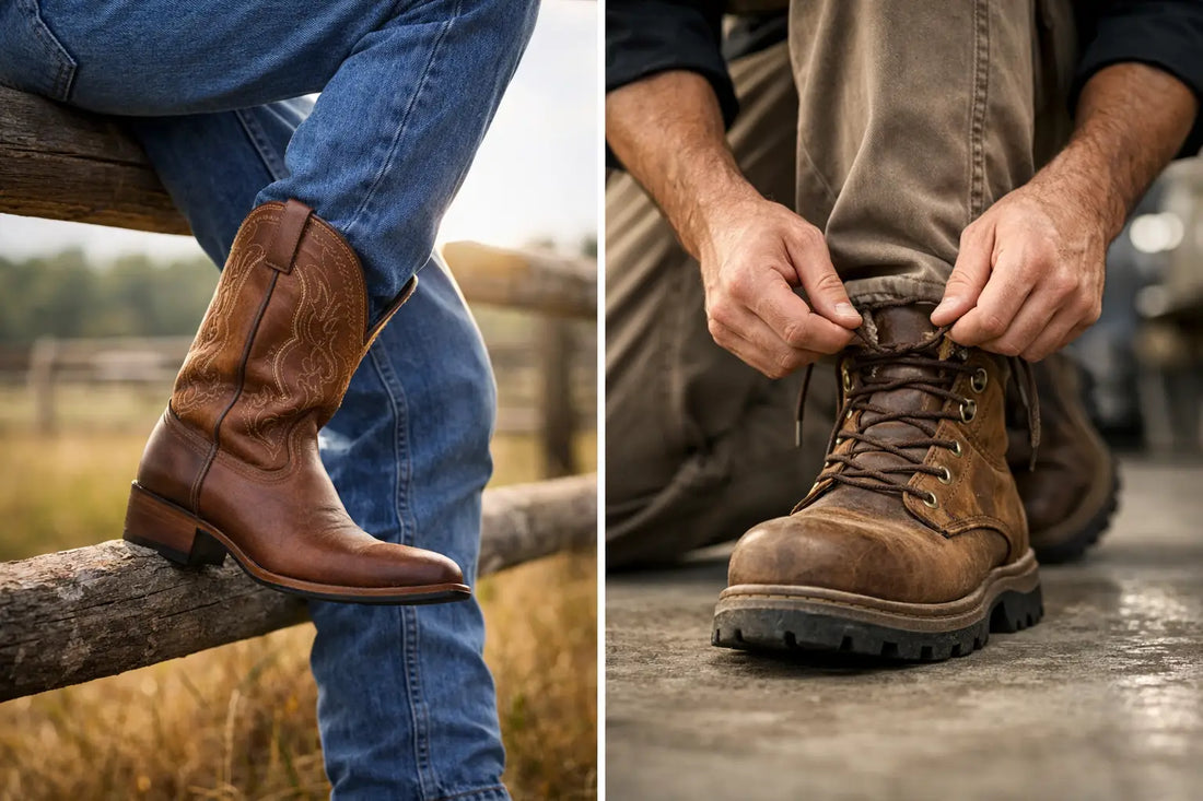 Western boots vs work boots: qué cambia
