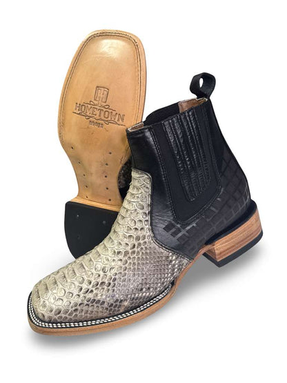 Botin Vaquero Piton Natural Para Caballero