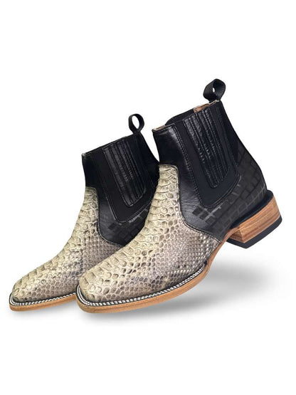 Botin Vaquero Piton Natural Para Caballero