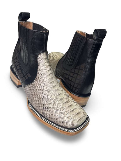 Botin Vaquero Piton Natural Para Caballero