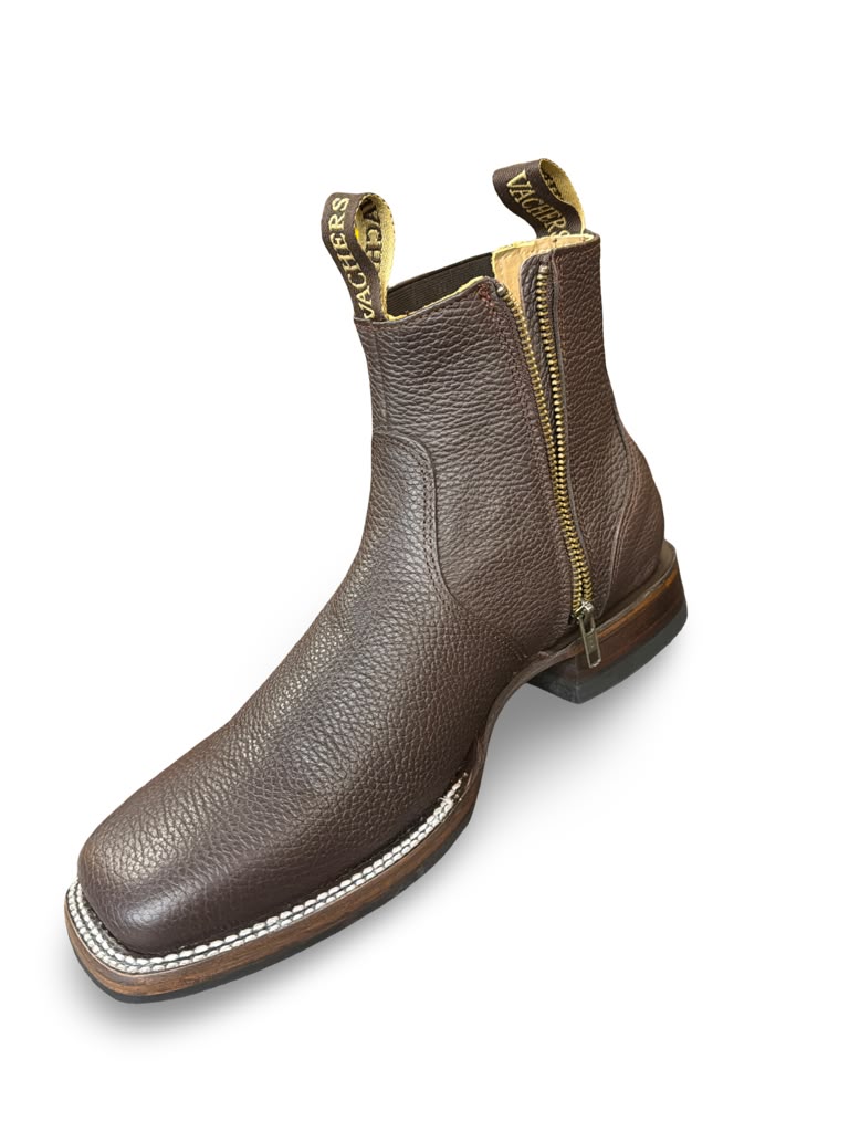Botin Vaquero Choco Con Cierre Para Caballero