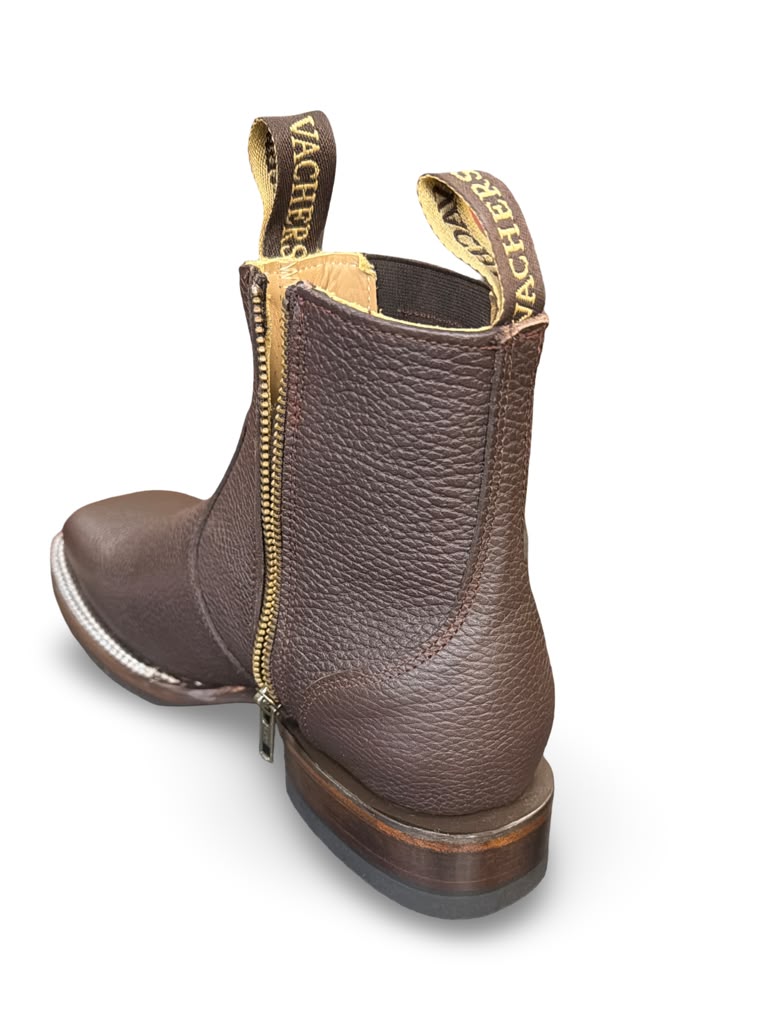 Botin Vaquero Choco Con Cierre Para Caballero