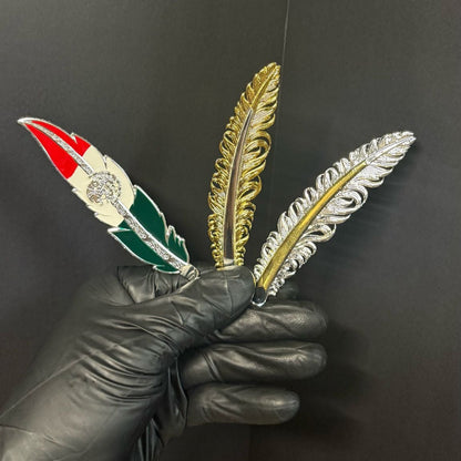Plumas Metalicas Exclusivas Para Sombreros Y Tejanas