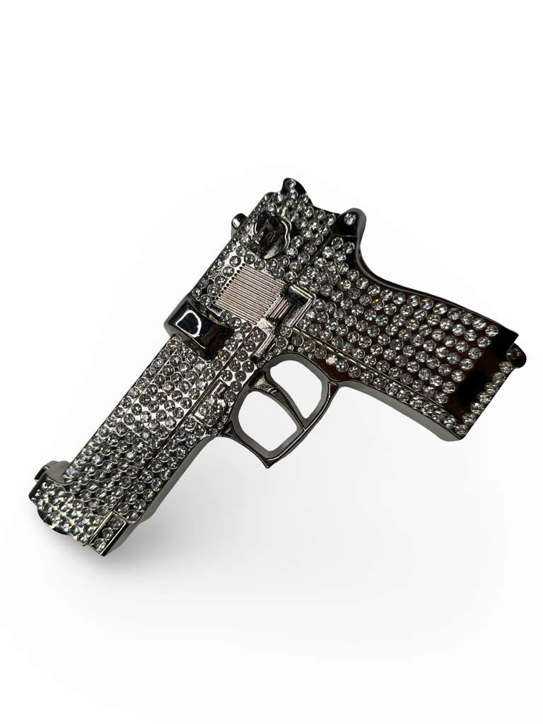 Evilla Metalica Con Diamantes Para Caballero