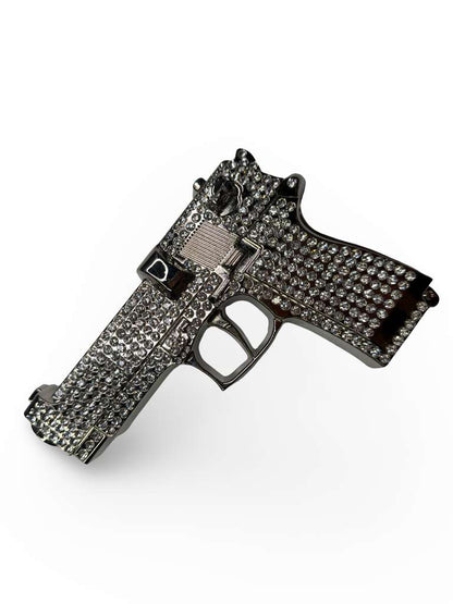 Evilla Metalica Con Diamantes Para Caballero