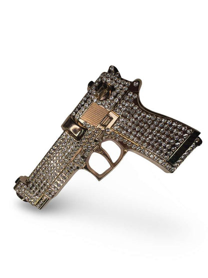 Evilla Metalica Con Diamantes Para Caballero