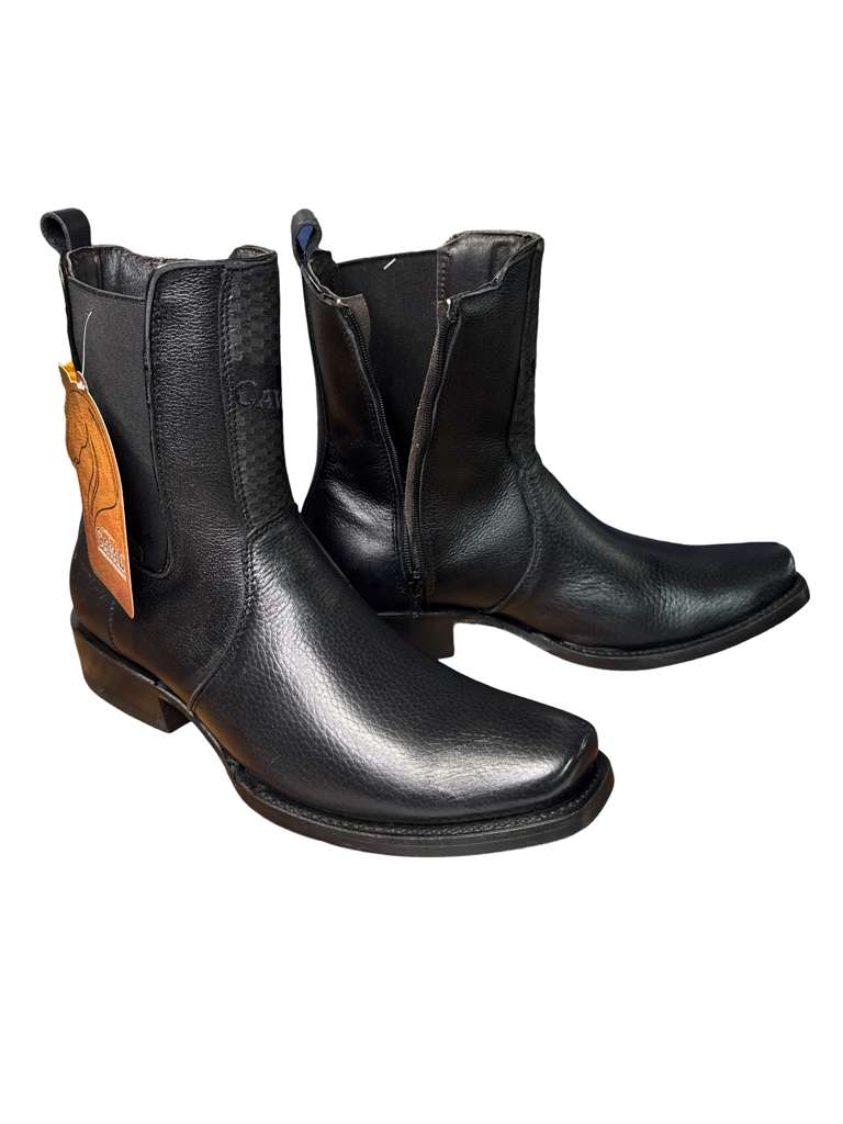 Botin Vaquera Caval Estilo Dubai Venado Negro Para Caballero