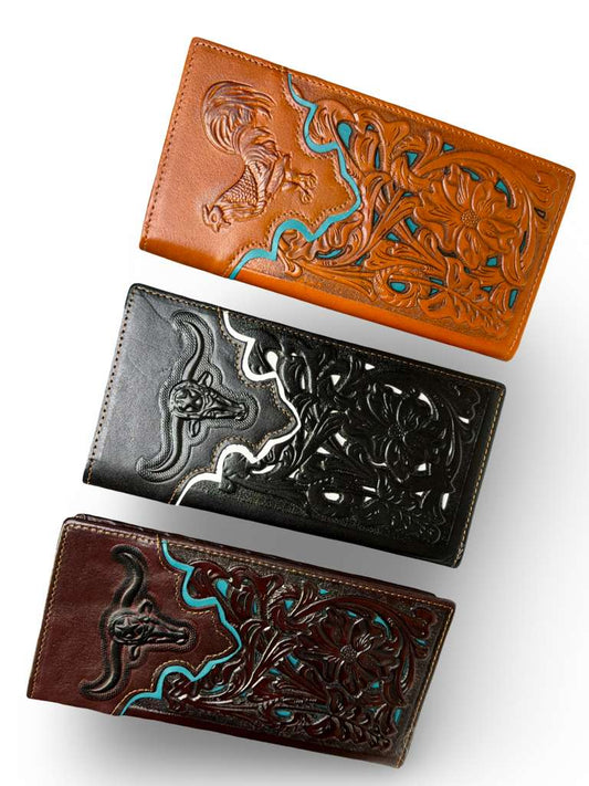 Carteras Largas Cincelada Para Caballero