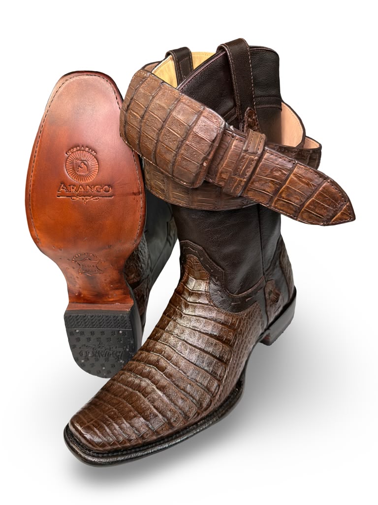 Bota Vaquera Coco Belly Con Cinto Para Caballero