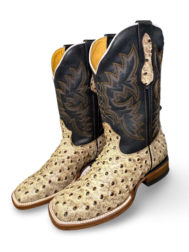 Bota Vaquera Print Avestruz Desierto Para Caballero