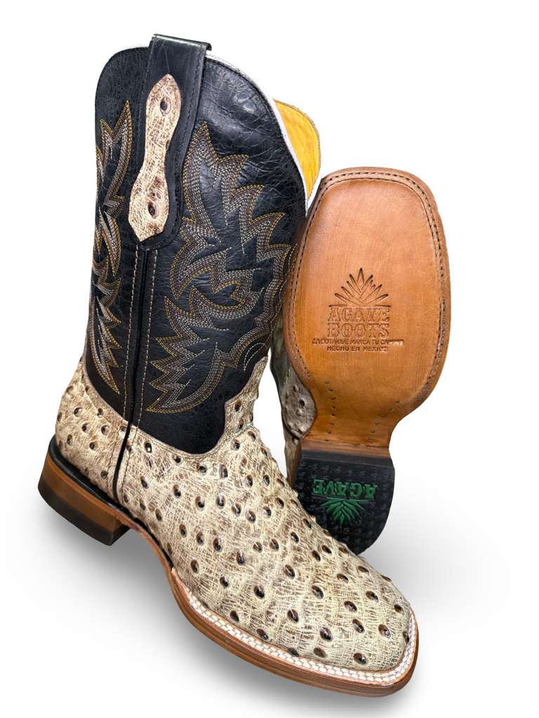 Bota Vaquera Print Avestruz Desierto Para Caballero