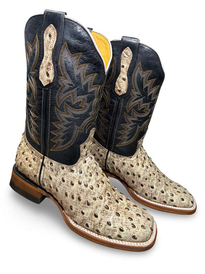 Bota Vaquera Print Avestruz Desierto Para Caballero