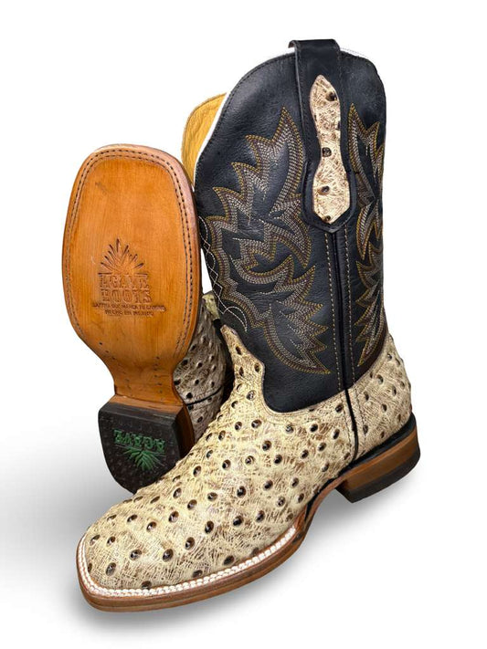 Bota Vaquera Print Avestruz Desierto Para Caballero