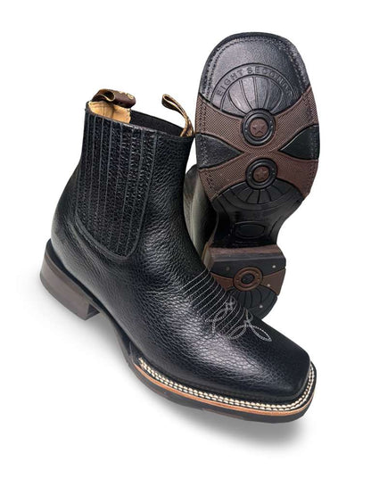 Botin Vaquero Floter Negro Suela 8 Segundos Para Caballero
