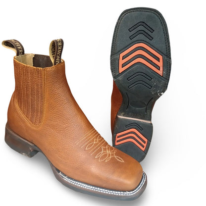 Kansas Honey Men's Cowboy Boots - Brown Leather, Comfortable Fit, Durable Sole, Ideal for Casual Wear