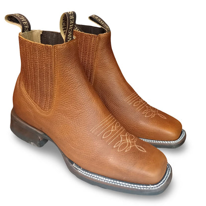Kansas Honey Men's Cowboy Boots - Brown Leather, Comfortable Fit, Durable Sole, Ideal for Casual Wear