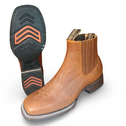 Kansas Honey Men's Cowboy Boots - Brown Leather, Comfortable Fit, Durable Sole, Ideal for Casual Wear