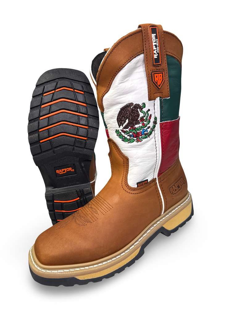 Raptor work boot bandera mexico para caballero