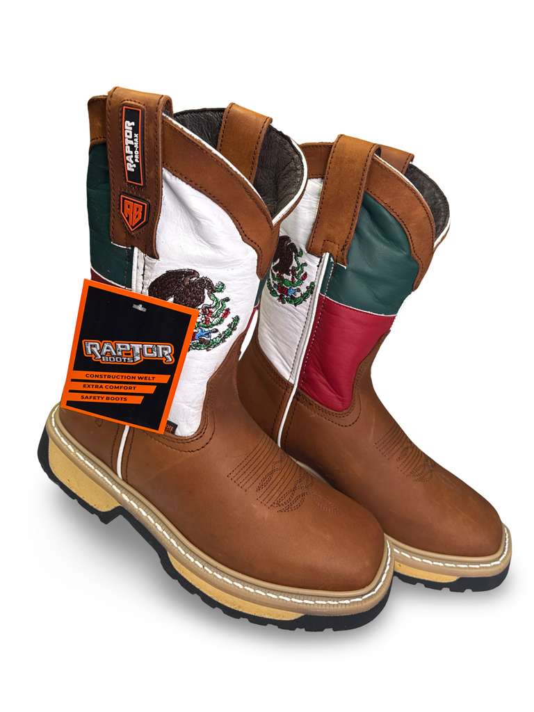Raptor work boot bandera mexico para caballero
