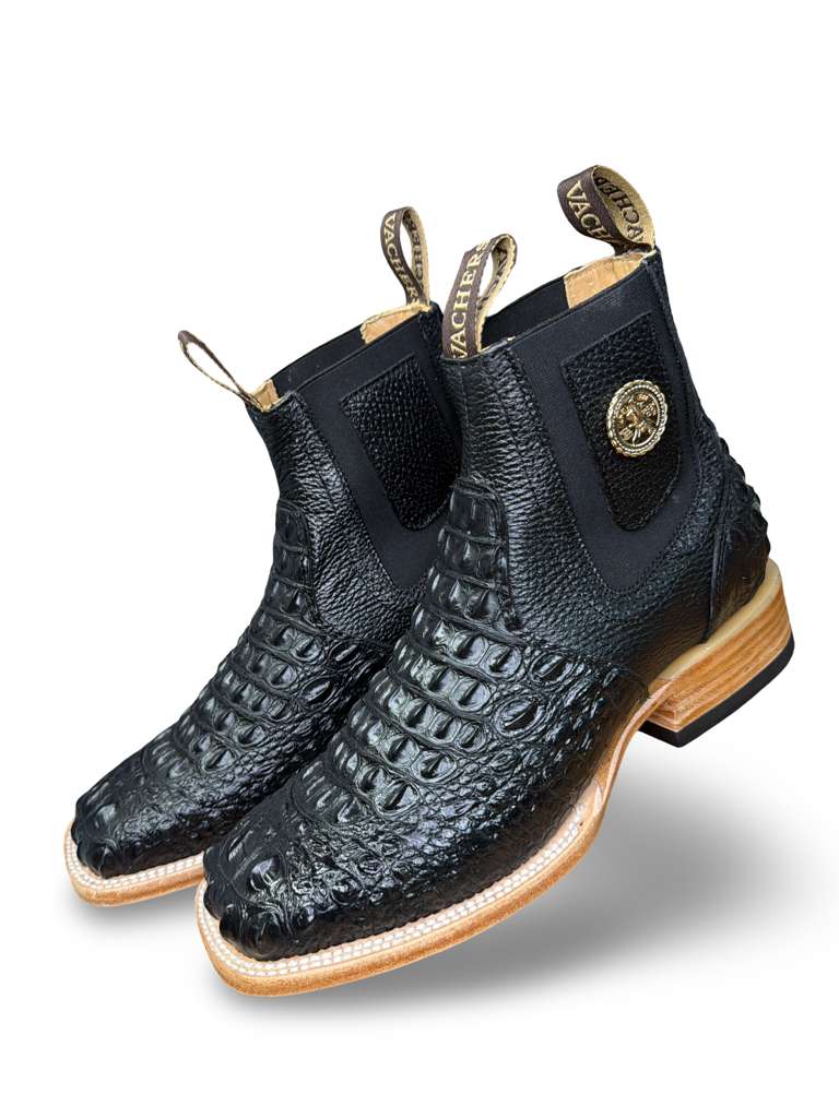 Botin Vaquero Print Nuca Negro Para Caballero