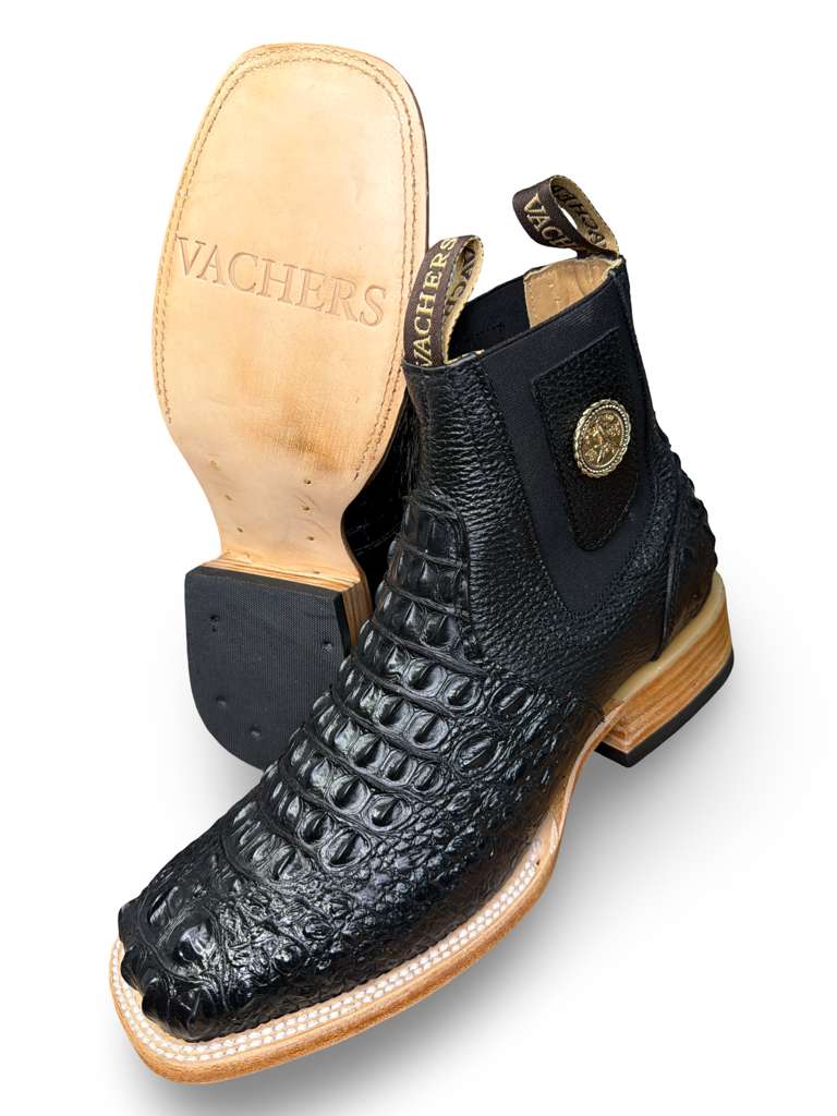 Botin Vaquero Print Nuca Negro Para Caballero
