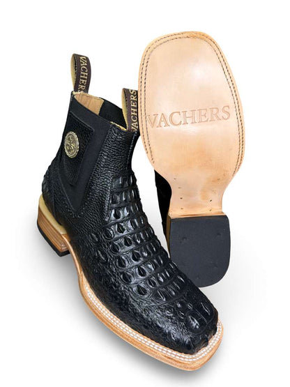 Botin Vaquero Print Nuca Negro Para Caballero