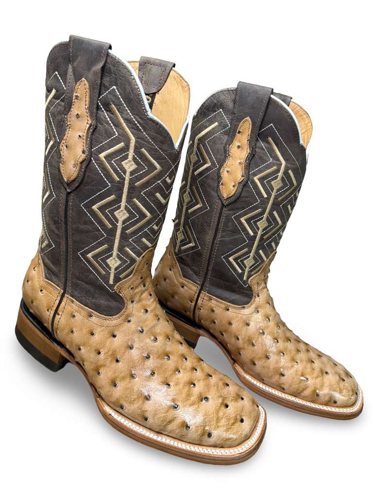 Bota Vaquera Print Avestruz Orix Para Caballero