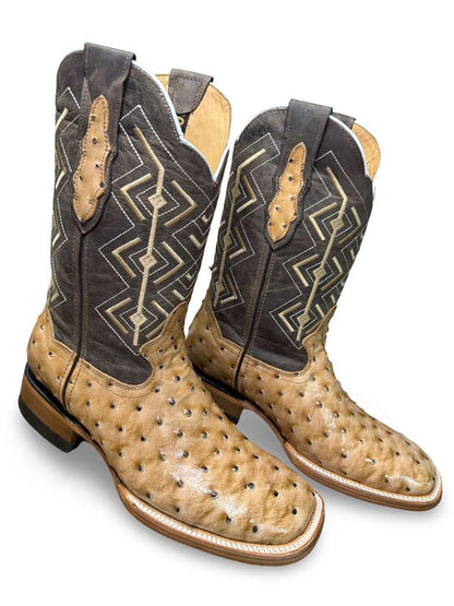 Bota Vaquera Print Avestruz Orix Para Caballero