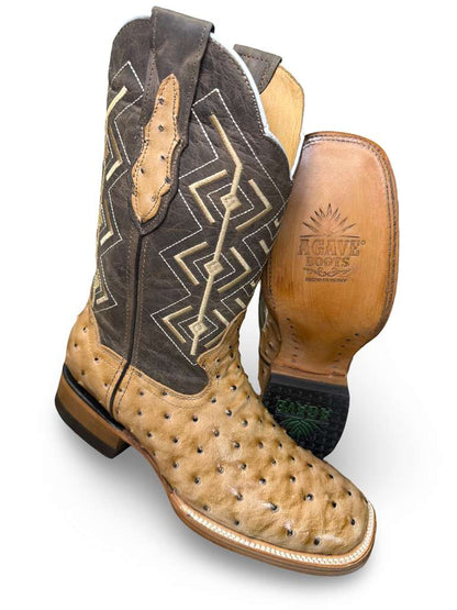 Bota Vaquera Print Avestruz Orix Para Caballero