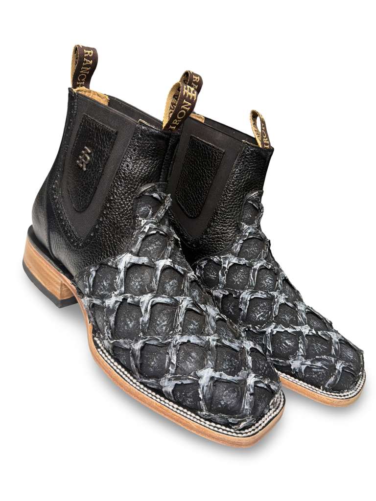 Botin Vaquero Print Piraruco Color Periodico Para Caballero