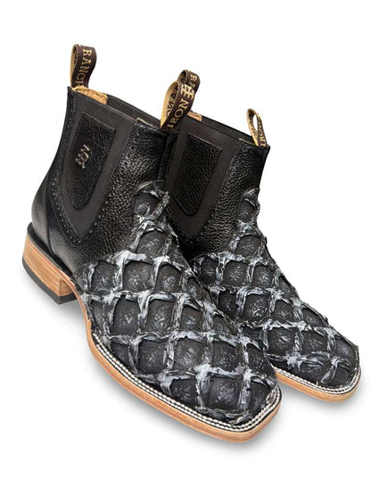 Botin Vaquero Print Piraruco Color Periodico Para Caballero