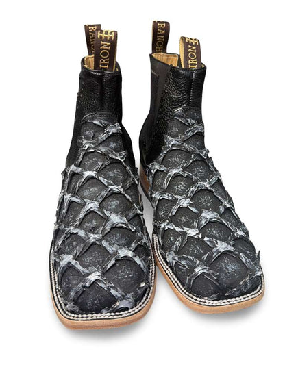 Botin Vaquero Print Piraruco Color Periodico Para Caballero