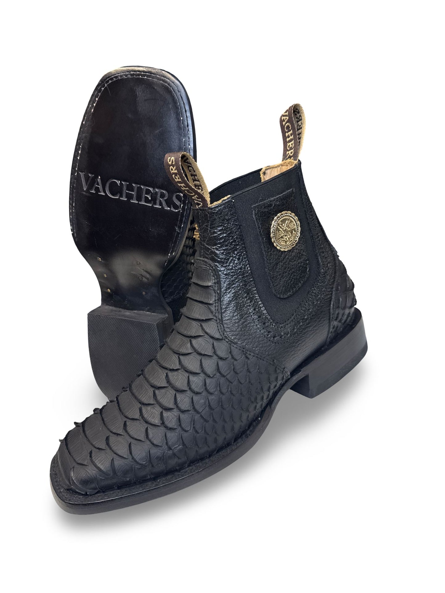 Botin Piton Escama Jumbo De Caballero Imitacion