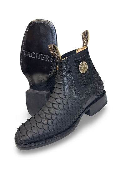 Botin Piton Escama Jumbo De Caballero Imitacion