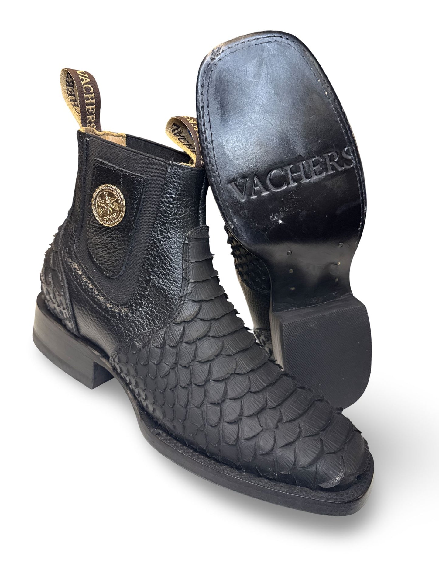 Botin Piton Escama Jumbo De Caballero Imitacion
