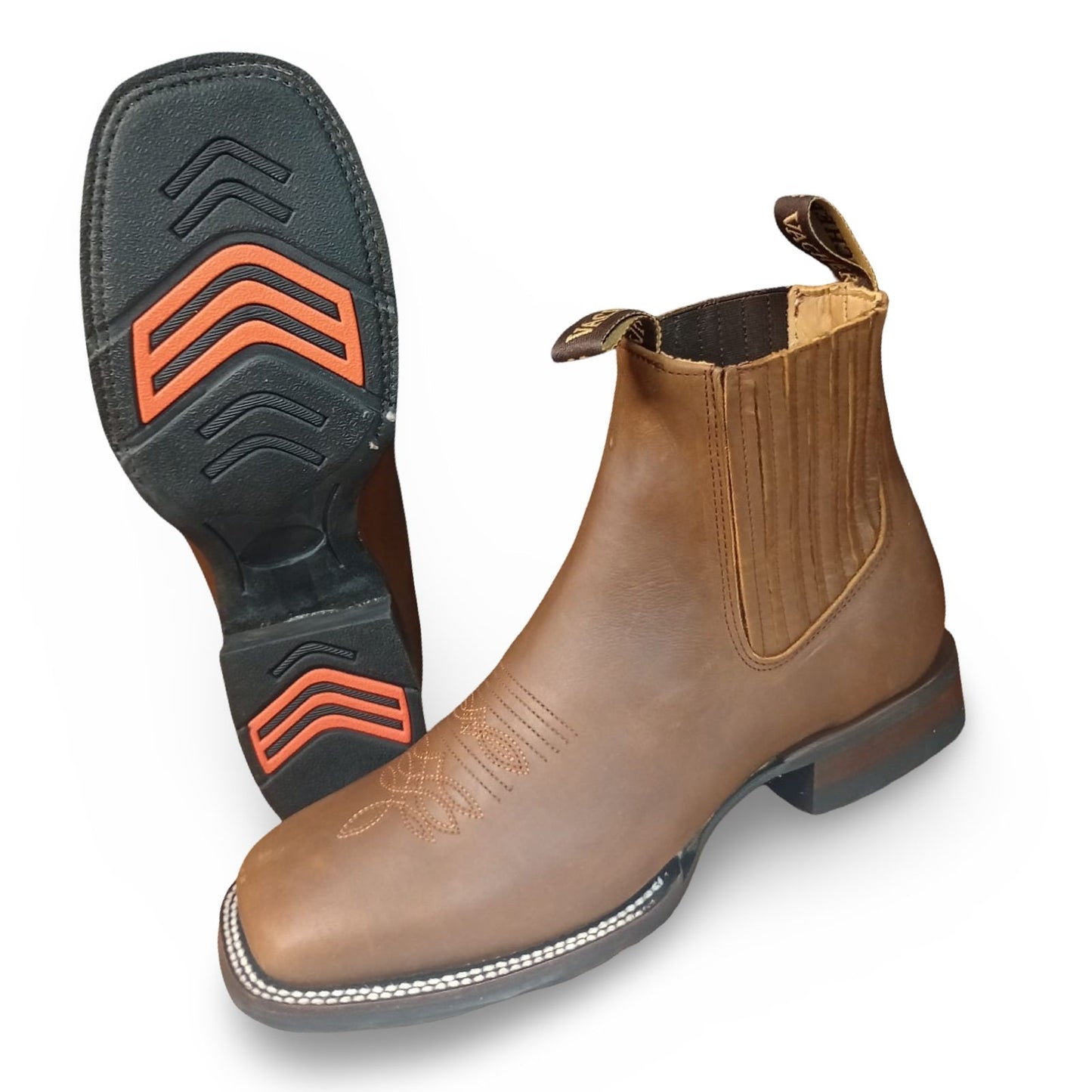 Botin Vaquero Crazy Thang Para Caballero 100% Leather Made in Mexico with Rubber Sole for Excellent Traction and Stability Ideal for Everyday Wear