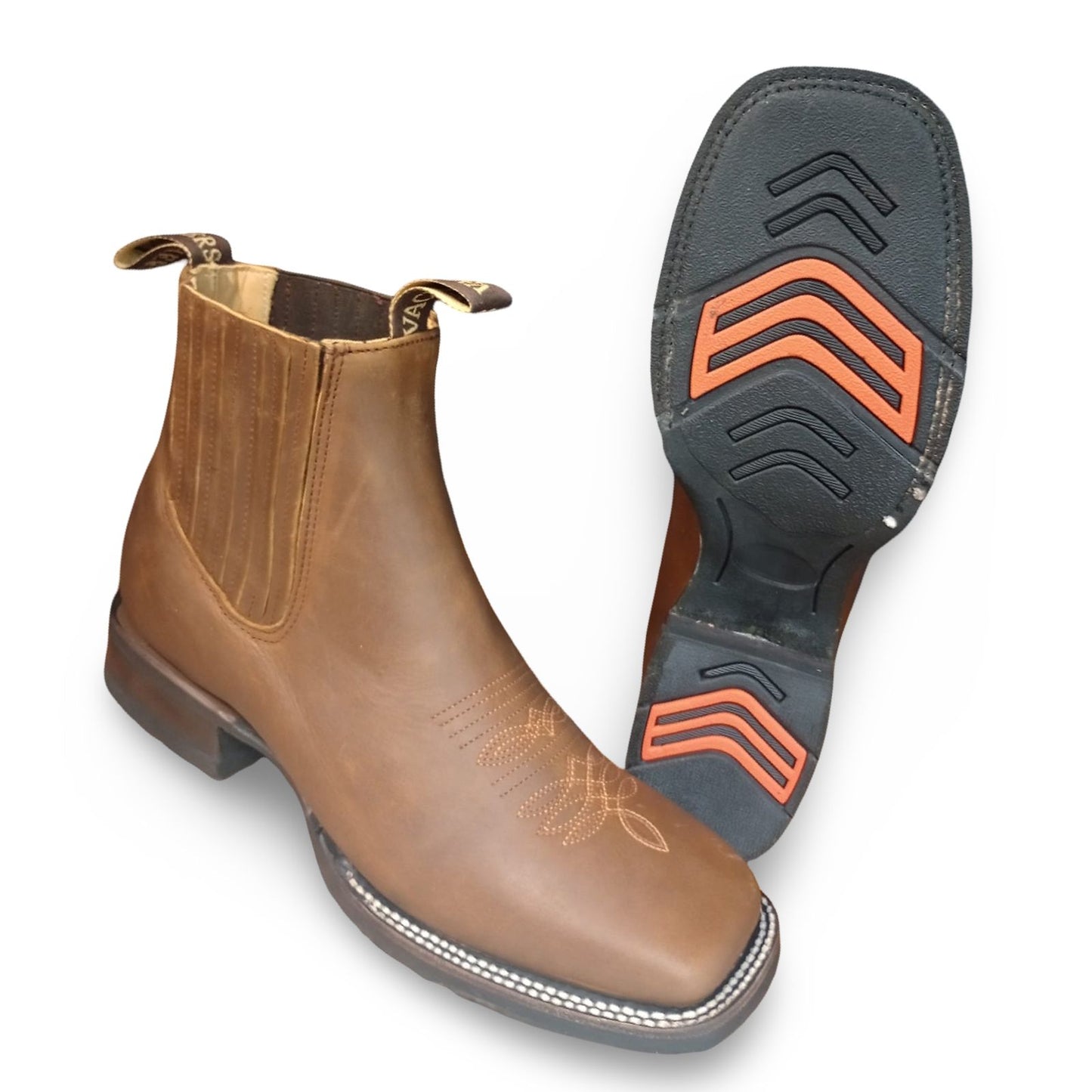 Botin Vaquero Crazy Thang Para Caballero 100% Leather Made in Mexico with Rubber Sole for Excellent Traction and Stability Ideal for Everyday Wear