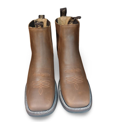 Botin Vaquero Crazy Thang Para Caballero 100% Leather Made in Mexico with Rubber Sole for Excellent Traction and Stability Ideal for Everyday Wear