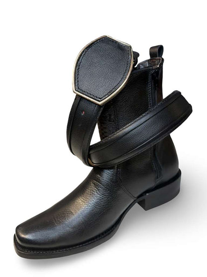 Botin Vaquera Caval Estilo Dubai Venado Negro Para Caballero
